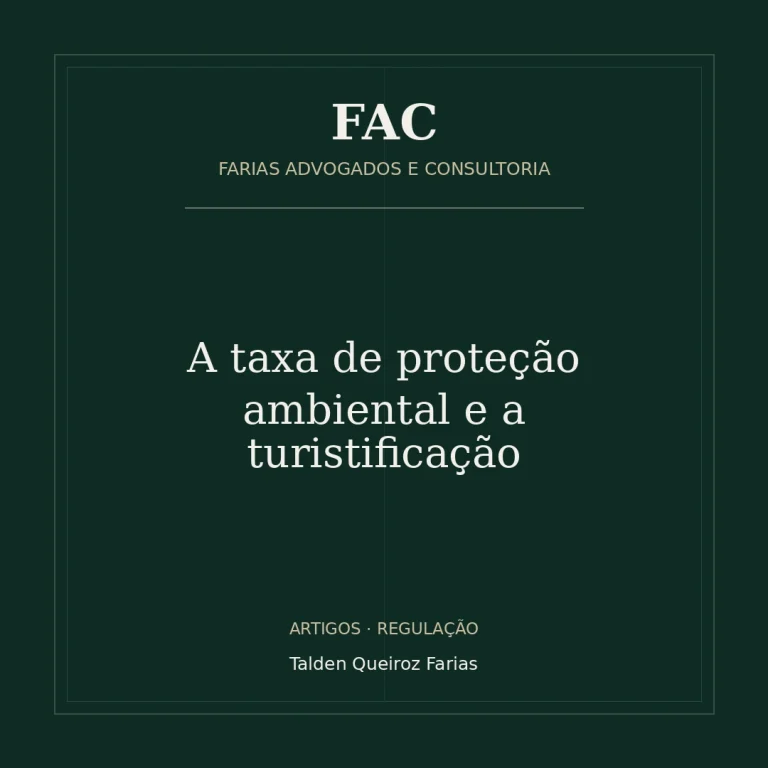A taxa de proteção ambiental e a turistificação
