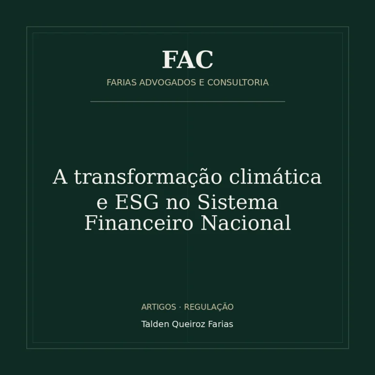A transformação climática e ESG no Sistema Financeiro Nacional