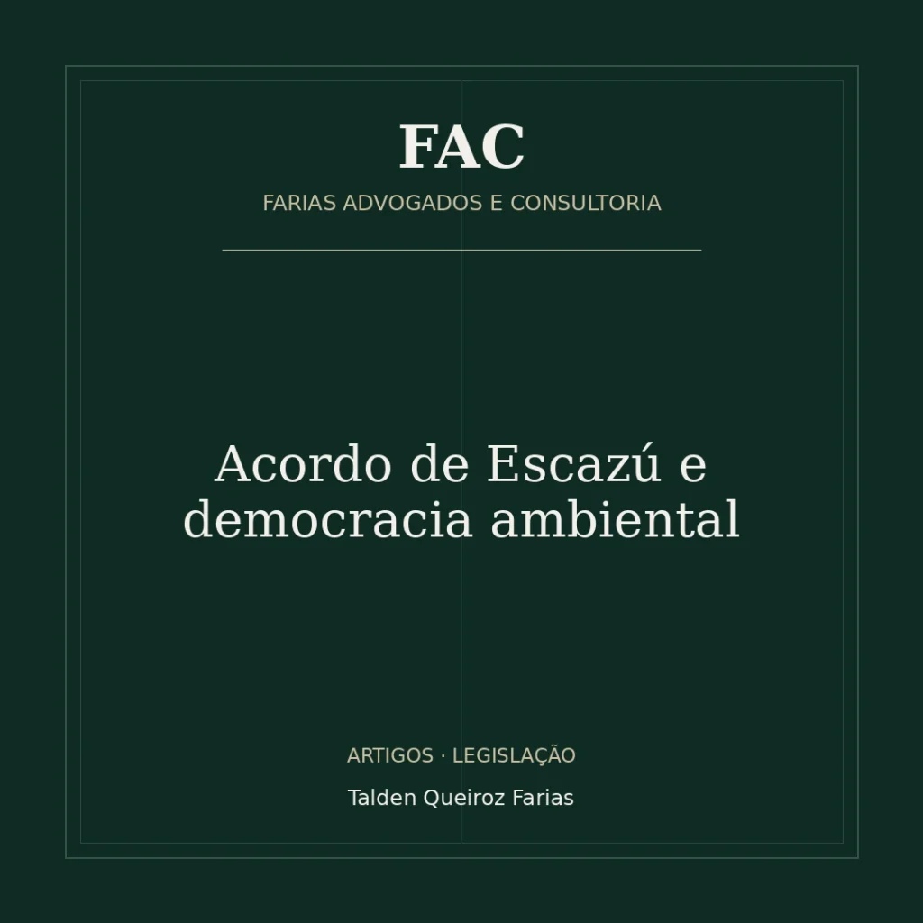 Acordo de Escazú e democracia ambiental