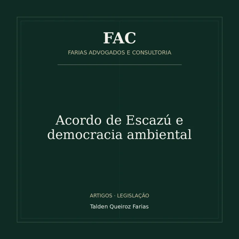 Acordo de Escazú e democracia ambiental