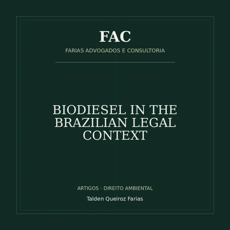 BIODIESEL IN THE BRAZILIAN LEGAL CONTEXT