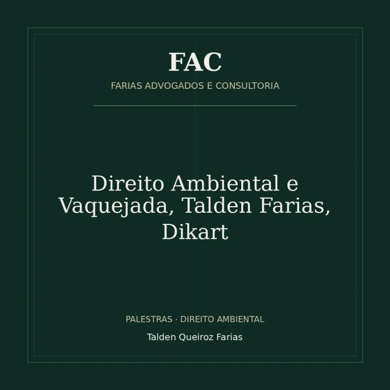 Direito Ambiental e Vaquejada, Talden Farias, Dikart