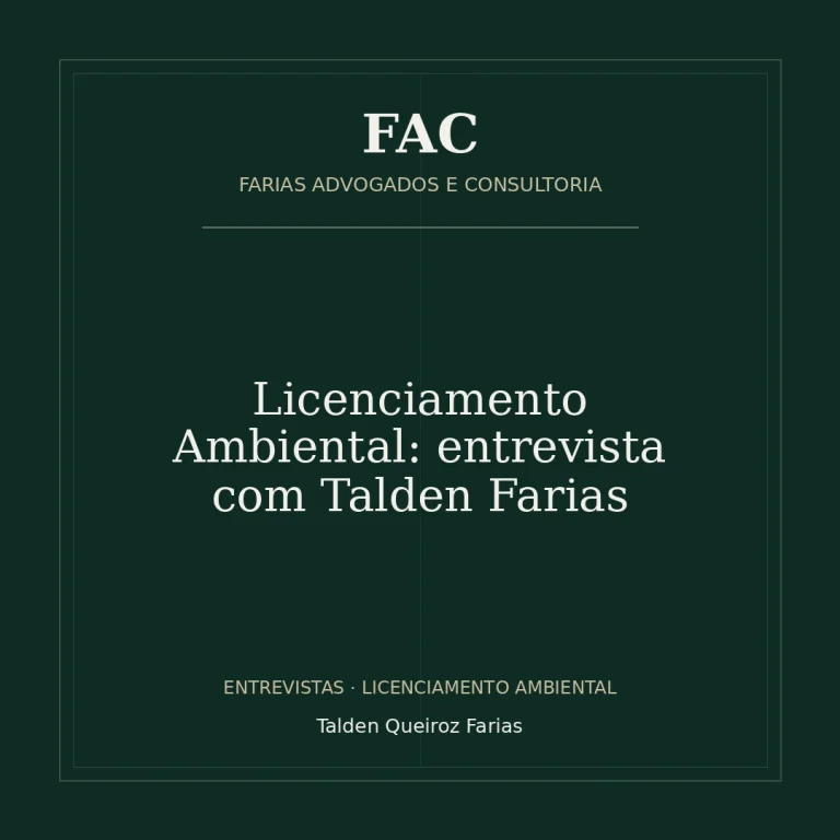 Licenciamento Ambiental: entrevista com Talden Farias