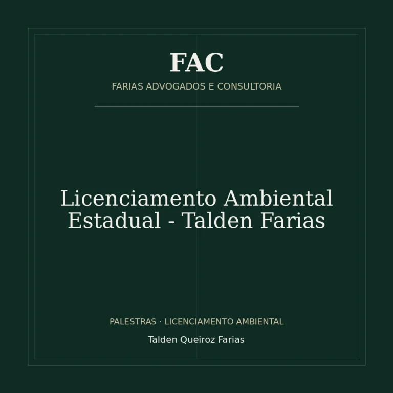 Licenciamento Ambiental Estadual - Talden Farias
